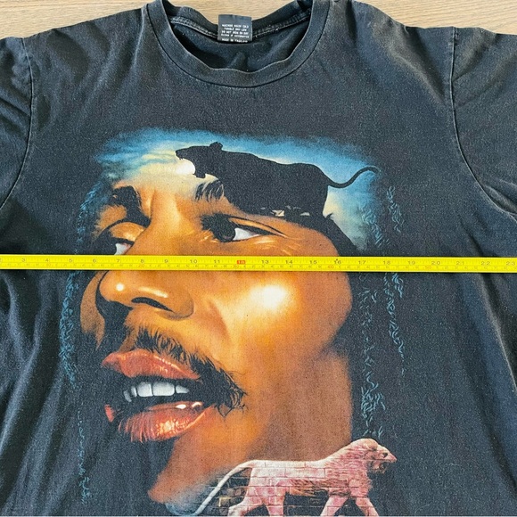 Vintage Bob Marley Lion Rap Tee Double Sided XL Heavy Metal Tag Great Fade - Picture 5 of 7